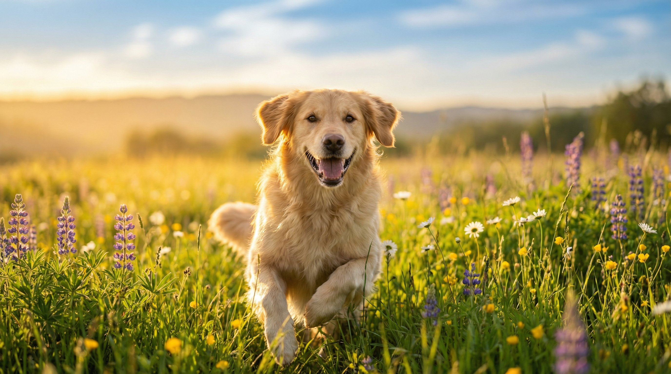 人兽金毛犬户外探险视频